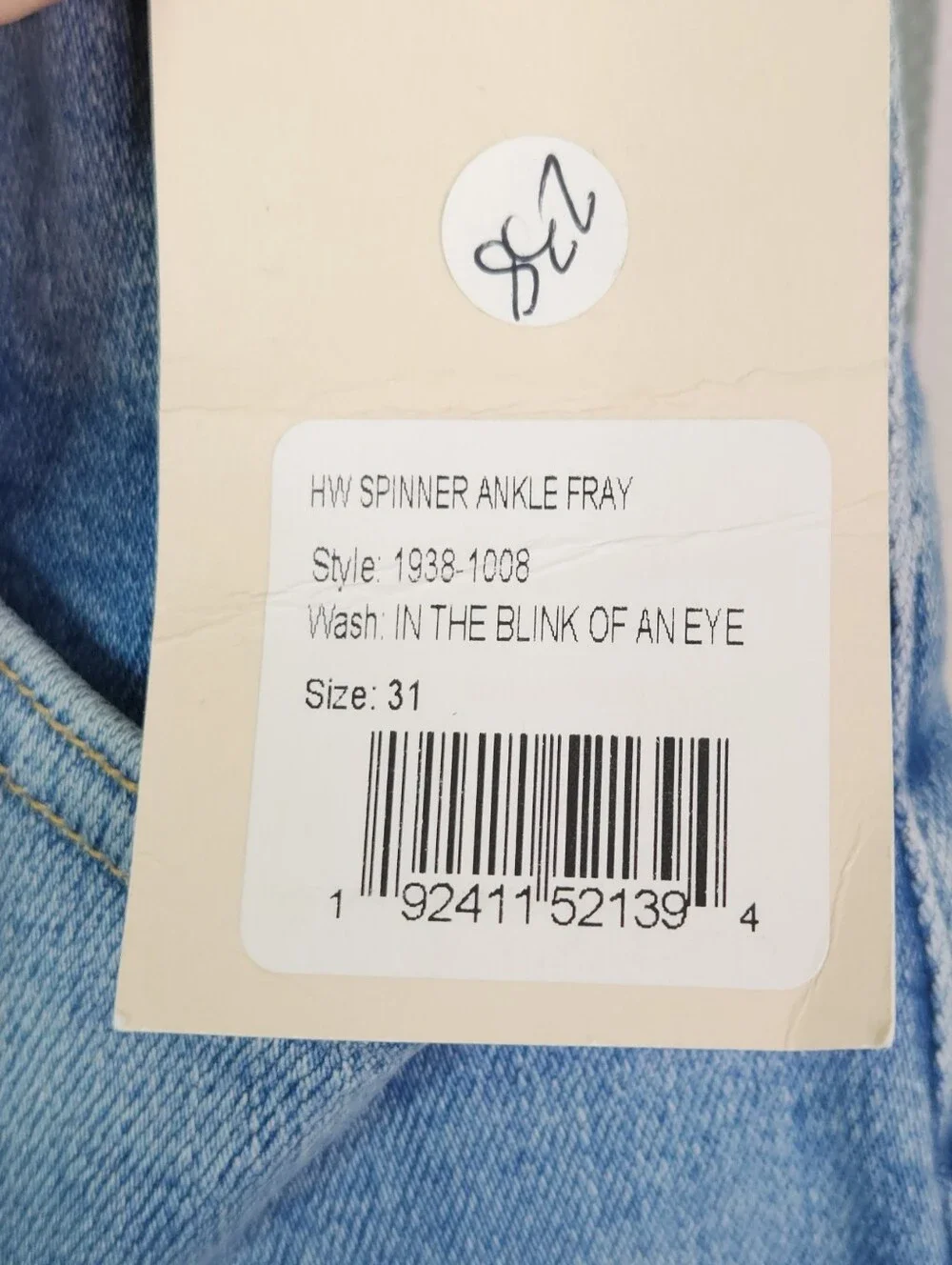 Mother High Waist Spinner Ankle Fray in Blink Of An Eye